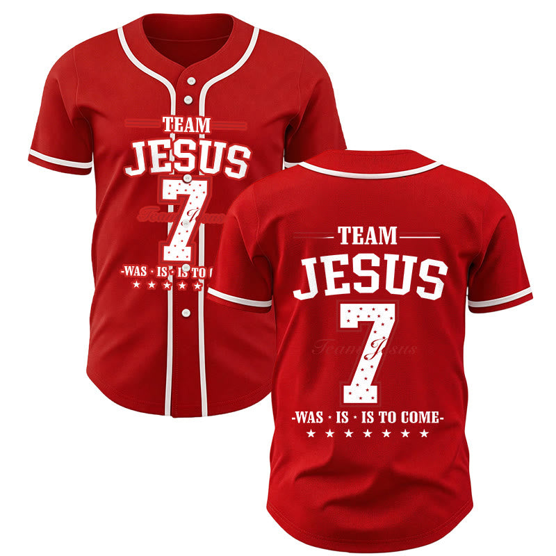 Christianartworkshop Team Jesus Was Is And Is To Come Custom Number 7 Baseball Jersey - image 28