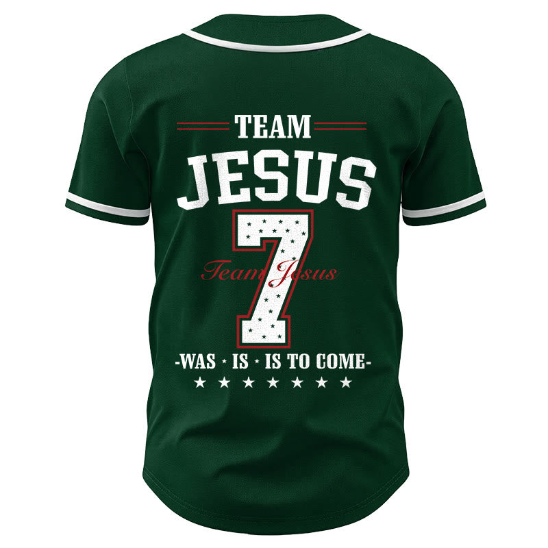 Christianartworkshop Team Jesus Was Is And Is To Come Custom Number 7 Baseball Jersey - image 55
