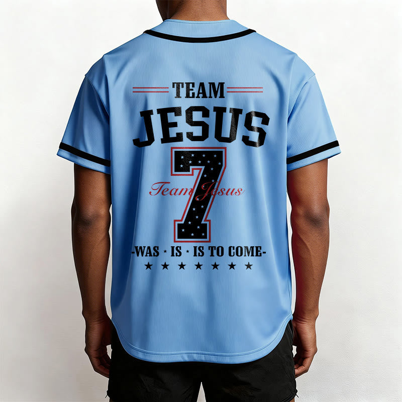 Christianartworkshop Team Jesus Was Is And Is To Come Custom Number 7 Baseball Jersey - image 46
