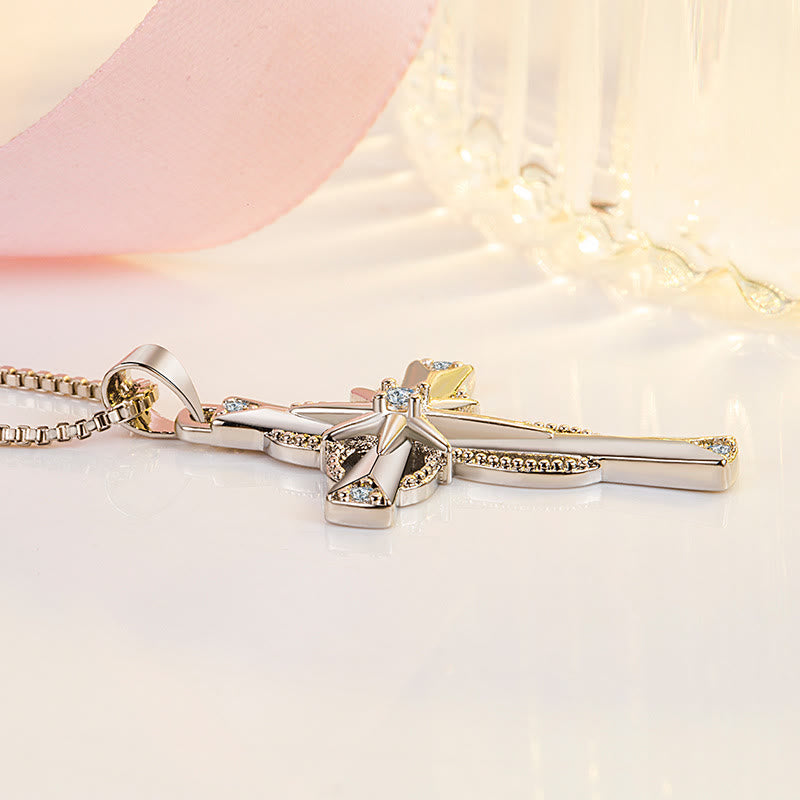 Christianartworkshop Crystal-Encrusted Infinity Cross Necklace: A Symbol of Eternal Faith & Divine Light - image 5