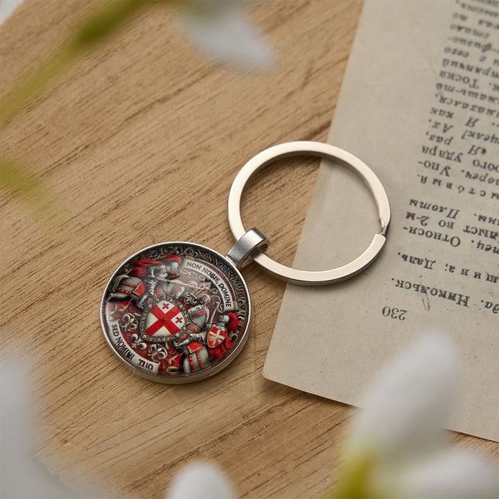 Christianartworkshop Spiritual Companion Knights Templar Keychain: Faith-Filled Token of Chivalric Grace - image 2