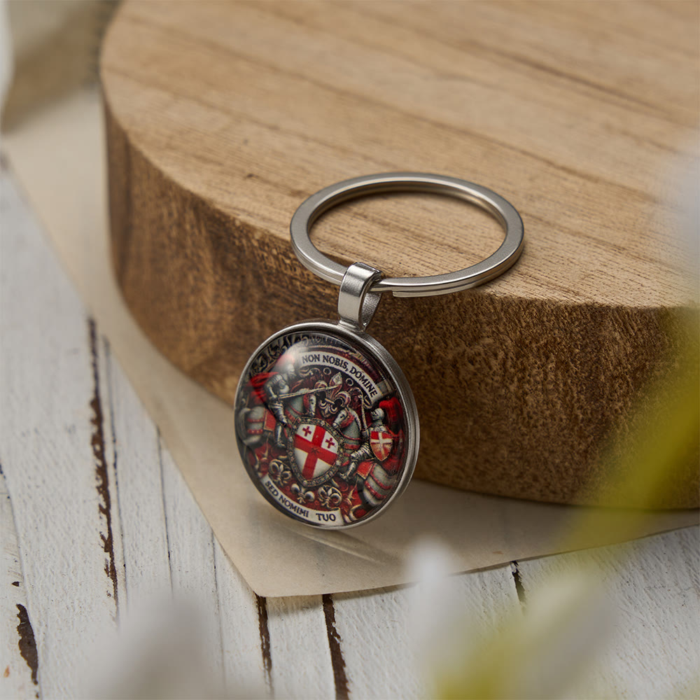 Christianartworkshop Spiritual Companion Knights Templar Keychain: Faith-Filled Token of Chivalric Grace - image 1