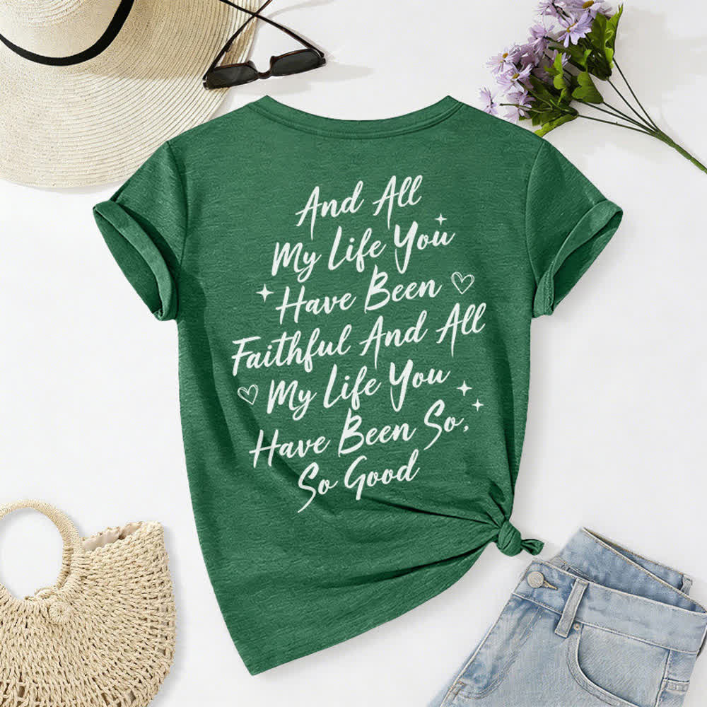 Christianartworkshop Women's I Will Sing Of The Goodness Of God Casual V-neck T-shirt - image 31
