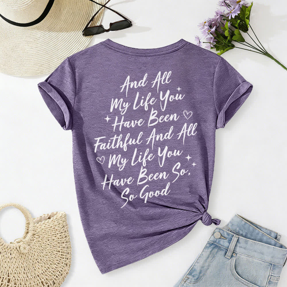 Christianartworkshop Women's I Will Sing Of The Goodness Of God Casual V-neck T-shirt - image 61
