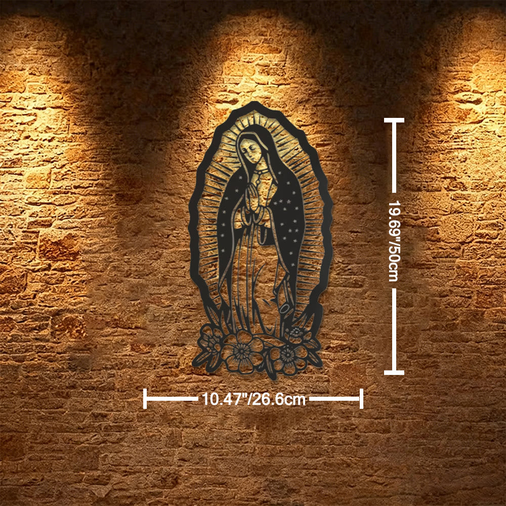 Christianartworkshop Our Lady of Guadalupe Metal Wall Decor: A Symbol of Faith and Divine Grace - 10.47''*19.69''*0.047''/26.6cm*50cm*0.12cm - image 6