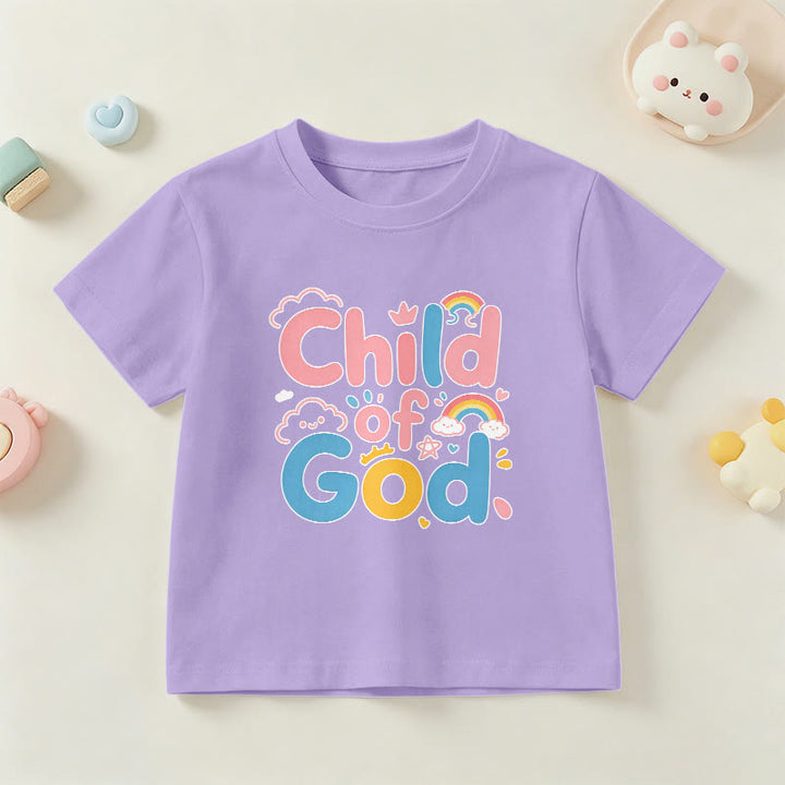 Christianartworkshop Uplifting Child of God Rainbow Accent Kids T-Shirt - Purple - US/UK/AU 14, EU170 - image 3