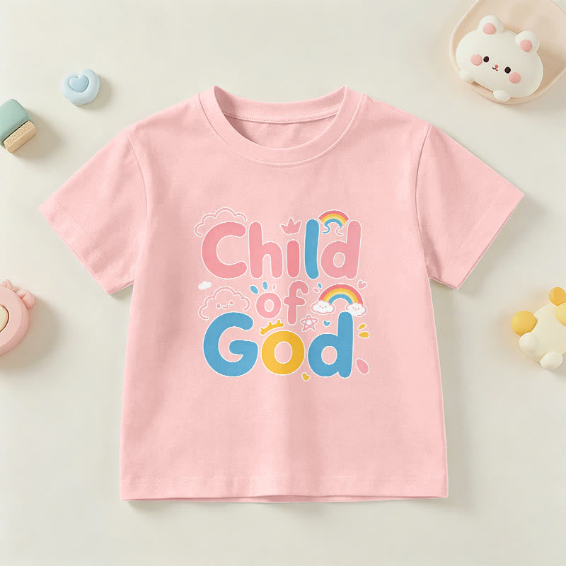 Christianartworkshop Uplifting Child of God Rainbow Accent Kids T-Shirt - Pink - US/UK/AU 14, EU170 - image 9