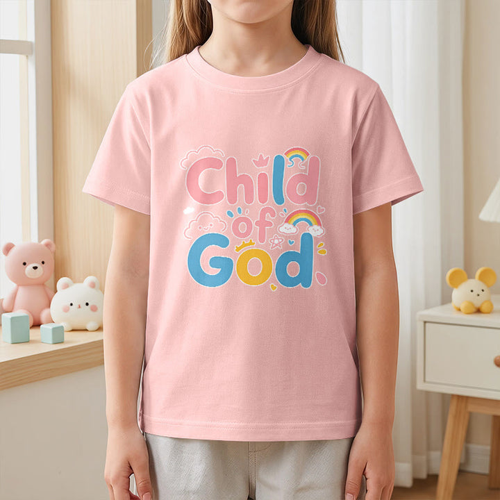 Christianartworkshop Uplifting Child of God Rainbow Accent Kids T-Shirt - image 11