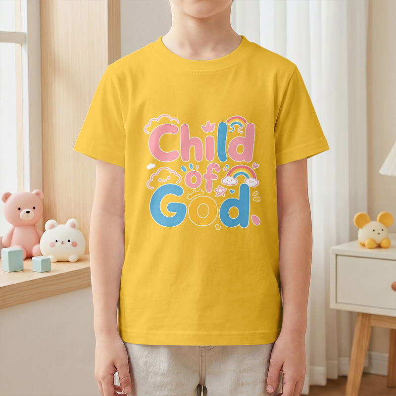 Christianartworkshop Uplifting Child of God Rainbow Accent Kids T-Shirt - image 28