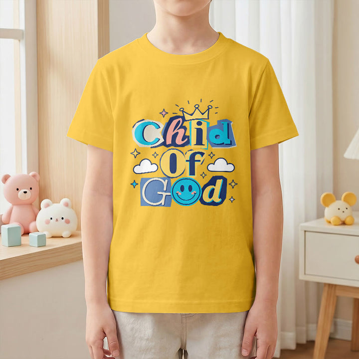 Christianartworkshop Whimsical Crown and Star Accent Child of God Kids T-Shirt - image 28