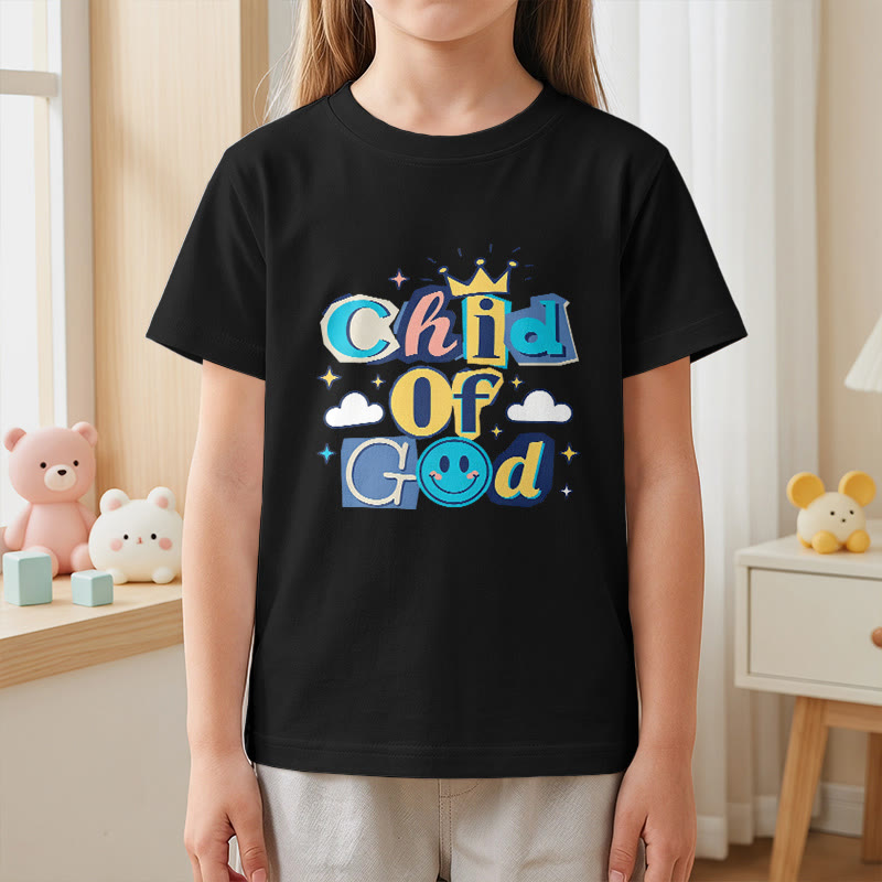 Christianartworkshop Whimsical Crown and Star Accent Child of God Kids T-Shirt - image 26