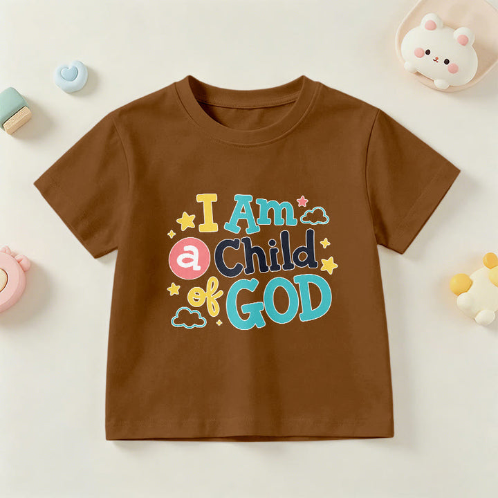 Christianartworkshop Devotional Whimsical Cloud and Star I Am a Child of God Kids T-Shirt - Brown - US/UK/AU 14, EU170 - image 18