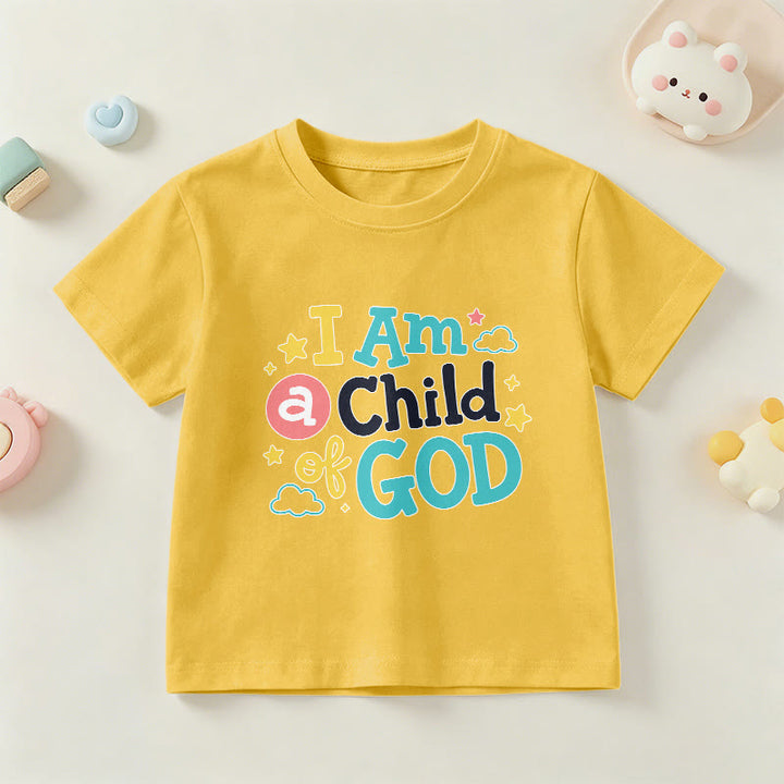 Christianartworkshop Devotional Whimsical Cloud and Star I Am a Child of God Kids T-Shirt - Yellow - US/UK/AU 14, EU170 - image 27