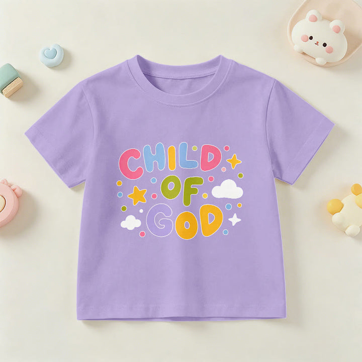 Christianartworkshop Whimsical Pastel Block Letter Child of God Kids T-Shirt - Purple - US/UK/AU 14, EU170 - image 9