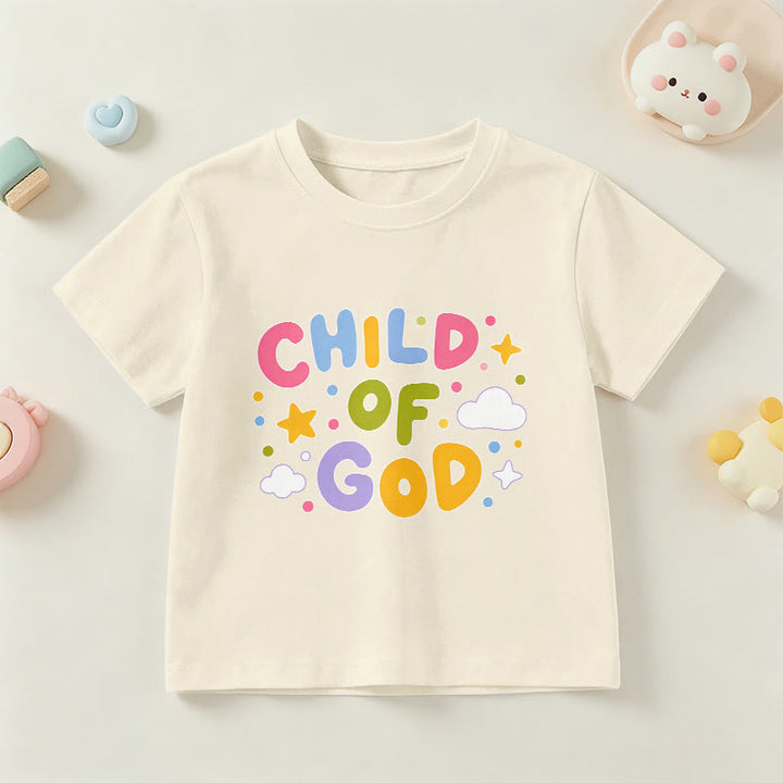 Christianartworkshop Whimsical Pastel Block Letter Child of God Kids T-Shirt - Beige - US/UK/AU 14, EU170 - image 21
