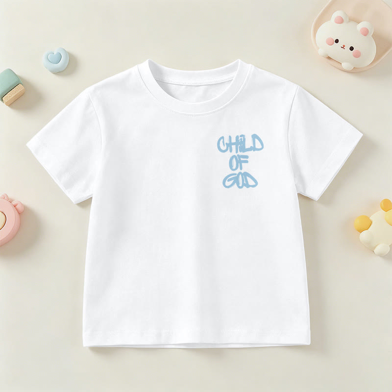 Christianartworkshop Devotional Scripture Verse Child of God Psalm 23 Kids T-Shirt - image 3
