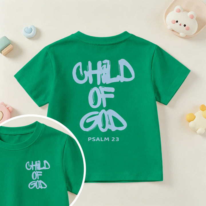 Christianartworkshop Devotional Scripture Verse Child of God Psalm 23 Kids T-Shirt - Green - US/UK/AU 14, EU170 - image 25