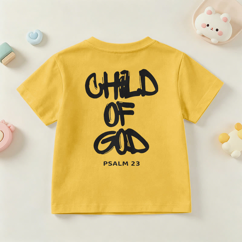 Christianartworkshop Devotional Scripture Verse Child of God Psalm 23 Kids T-Shirt - image 49