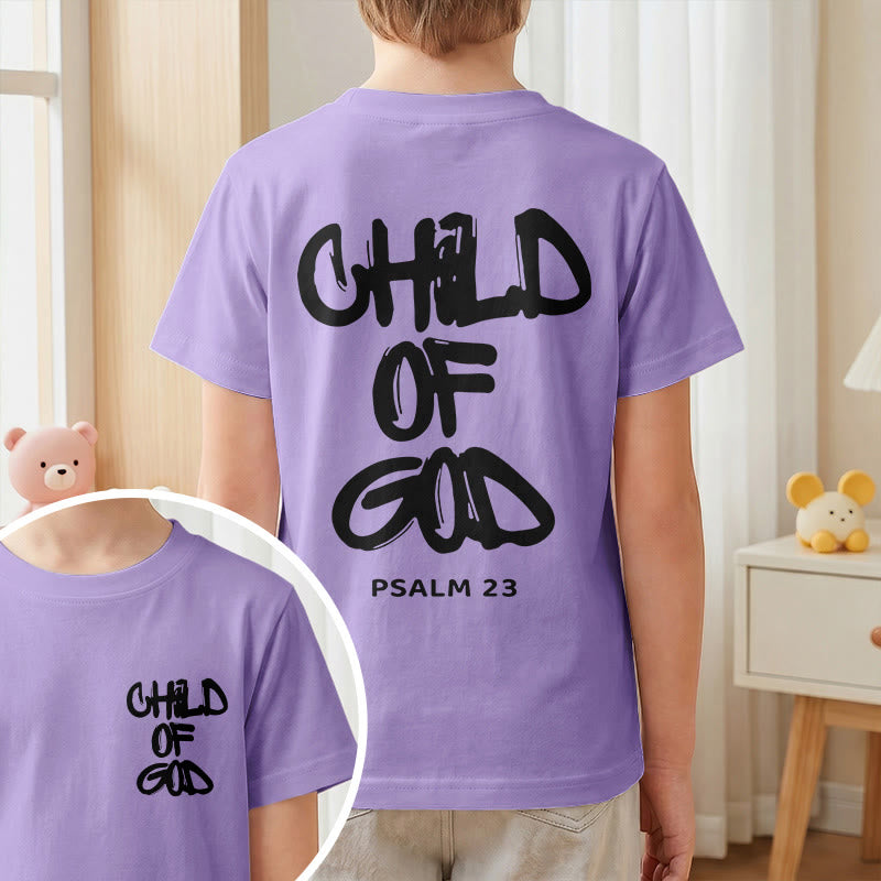 Christianartworkshop Devotional Scripture Verse Child of God Psalm 23 Kids T-Shirt - image 11