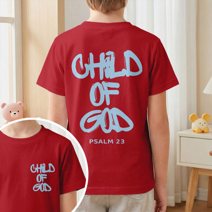 Christianartworkshop Devotional Scripture Verse Child of God Psalm 23 Kids T-Shirt - image 16