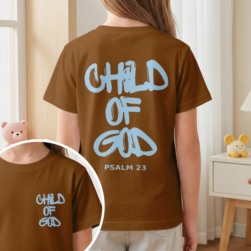 Christianartworkshop Devotional Scripture Verse Child of God Psalm 23 Kids T-Shirt - image 32