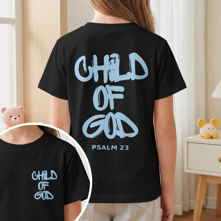 Christianartworkshop Devotional Scripture Verse Child of God Psalm 23 Kids T-Shirt - image 42