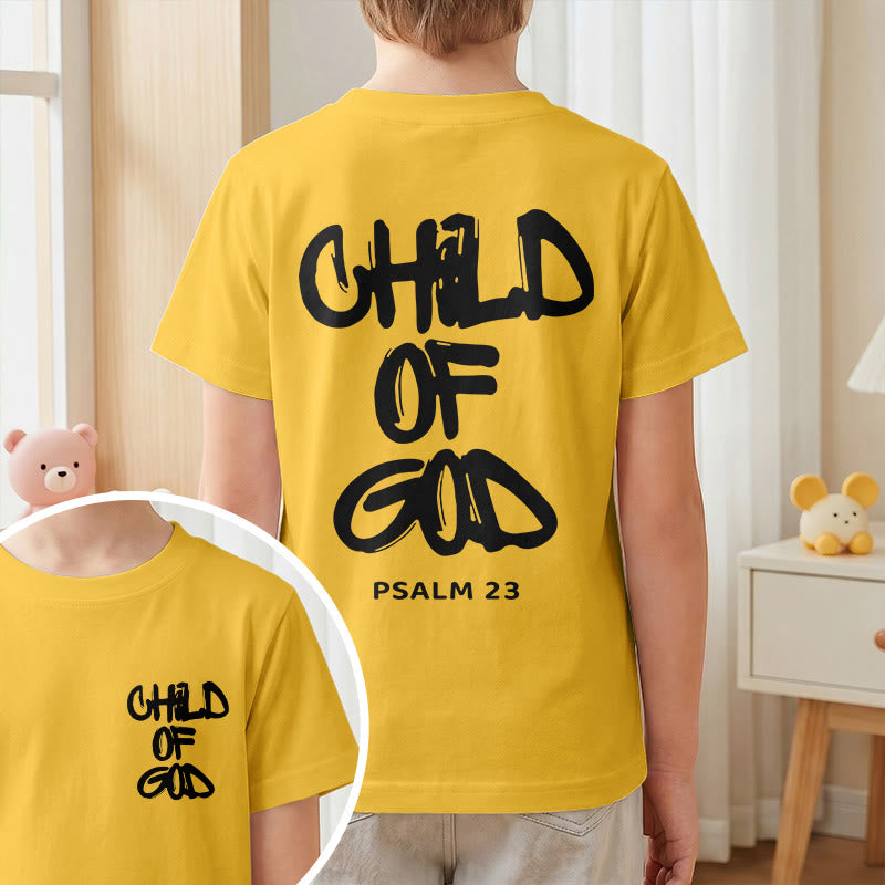 Christianartworkshop Devotional Scripture Verse Child of God Psalm 23 Kids T-Shirt - image 46