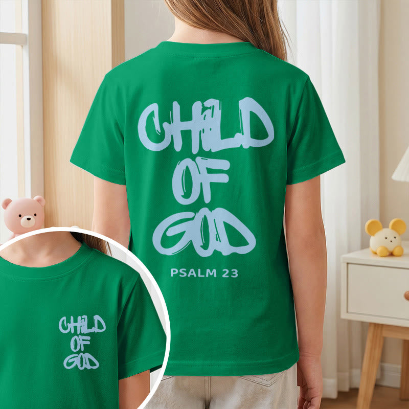 Christianartworkshop Devotional Scripture Verse Child of God Psalm 23 Kids T-Shirt - image 27