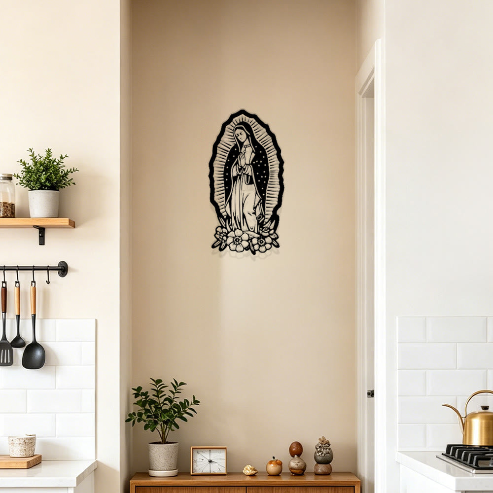 Christianartworkshop Our Lady of Guadalupe Metal Wall Decor: A Symbol of Faith and Divine Grace - image 1