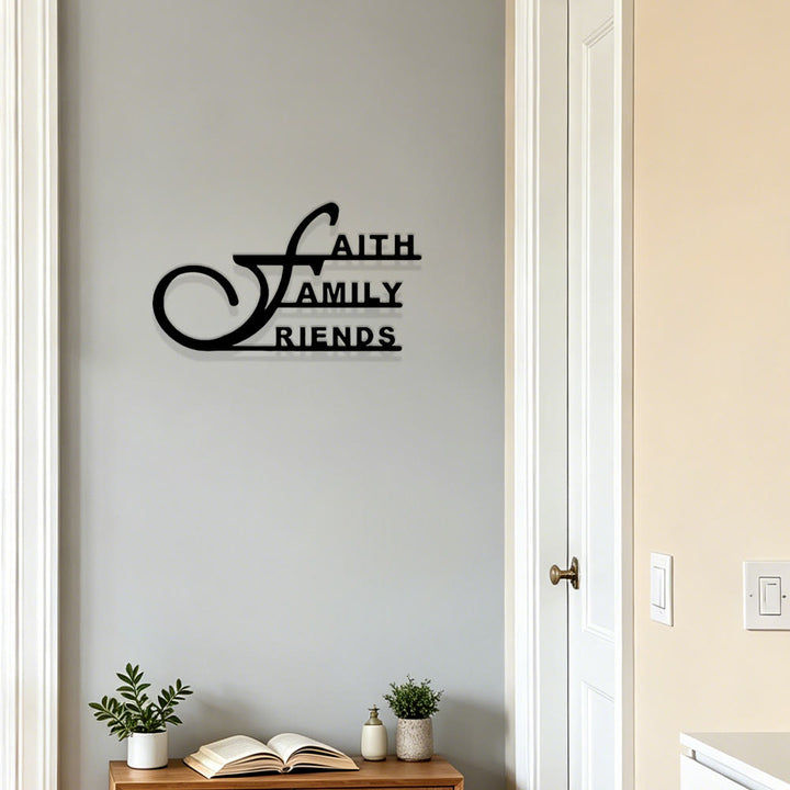 Christianartworkshop Faith Family Friends Metal Wall Decor: A Tribute to Life’s Greatest Blessings - image 3