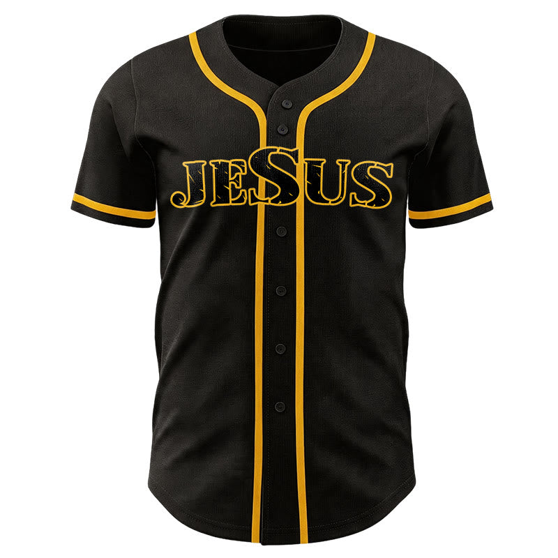 Christianartworkshop Jesus Cross Nail and Crown of Thorns Baseball Jersey - image 1