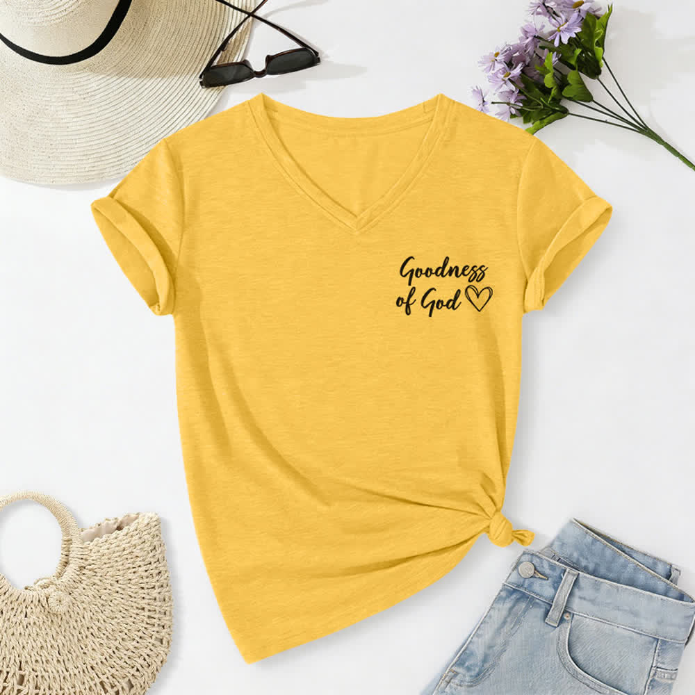Christianartworkshop Women's I Will Sing Of The Goodness Of God Casual V-neck T-shirt - image 22