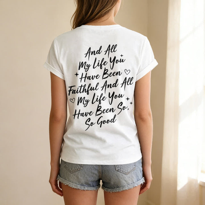 Christianartworkshop Women's I Will Sing Of The Goodness Of God Casual V-neck T-shirt - image 8