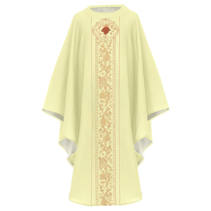 Christianartworkshop Chasuble With Sacred Heart Crest And Floral Vine Graphic Chasuble - image 7