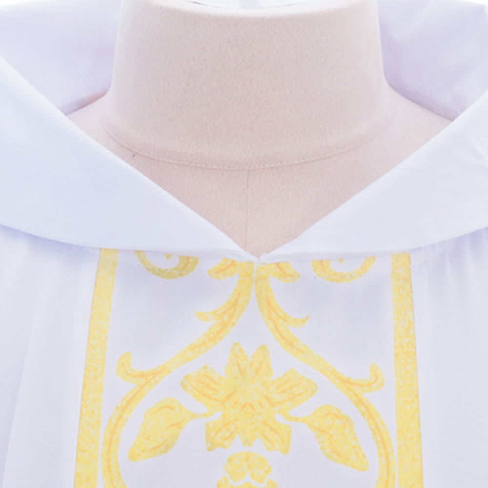 Christianartworkshop Elegant Chasuble With Central Cross, Floral Vine And Wheat Chasuble - image 2
