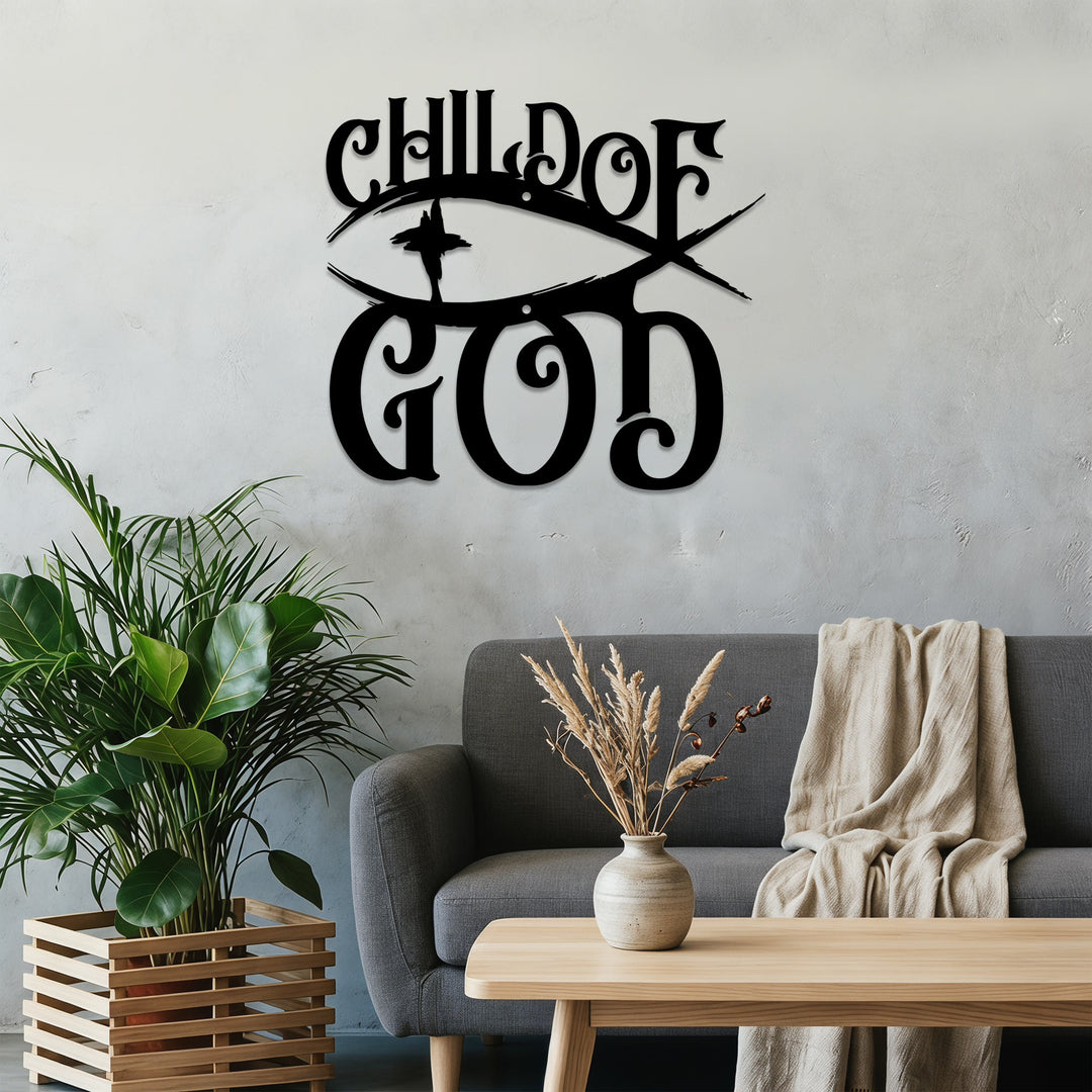 Christianartworkshop Child Of God Ichthys Cross Metal Wall Decor: A Bold Statement Of Beloved Identity - image 4