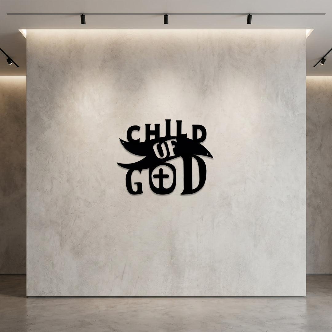 Christianartworkshop Child Of God With Cross In Letter O Metal Wall Decor: A Bold Statement Of Beloved Identity - image 2