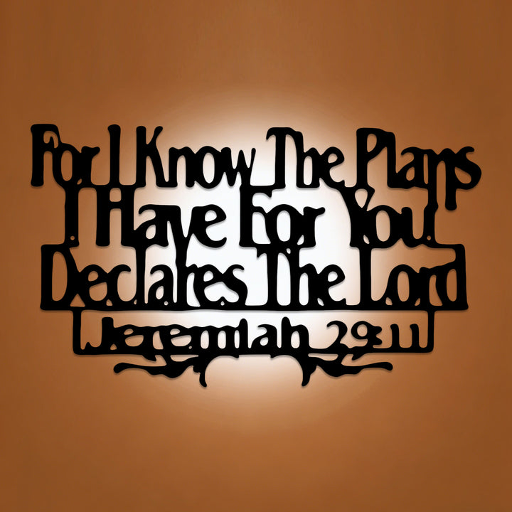 Christianartworkshop Jeremiah 29:11 For I Know The Plans I Have For You Metal Wall Decor: A Promise of Hope - 14.57''*19.69''*0.05"/37*50*0.12cm - image 0