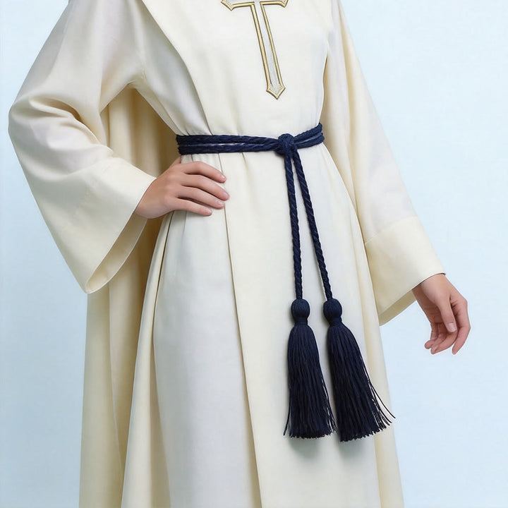 Christianartworkshop Traditional Clergy Cincture with Tassels: A Symbol of Service & Commitment - Black - image 2