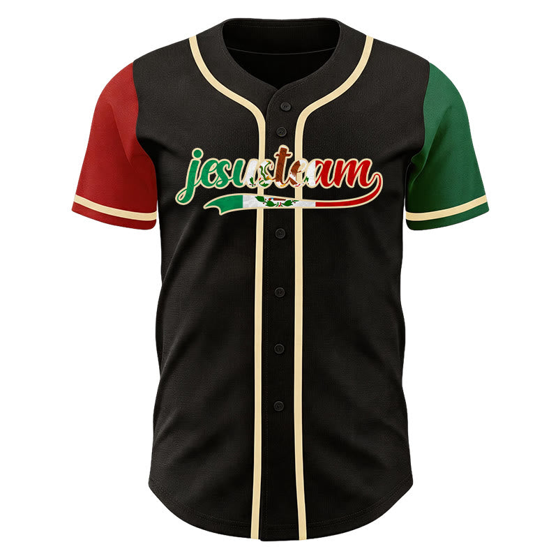 Christianartworkshop Custom Name Number Heritage Faith Jesusteam Sport Baseball Jersey - image 1