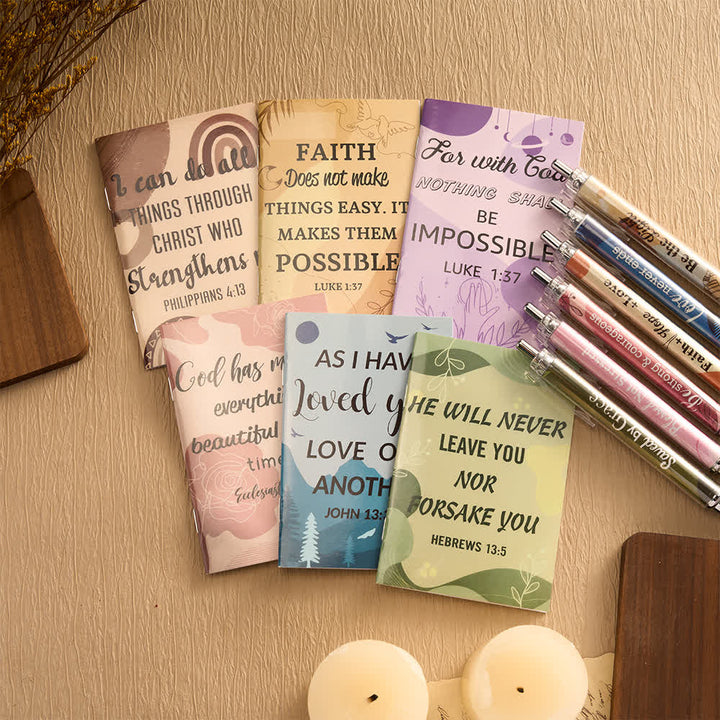 Christianartworkshop Floral Cross Motivational Pens & Bible Verse Notebooks Gift Set - D - image 17
