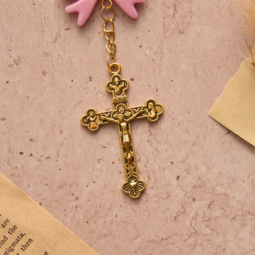 Christianartworkshop Our Lady of Guadalupe Pink Bow Rosary: Carry Her Gentle Blessings - image 8