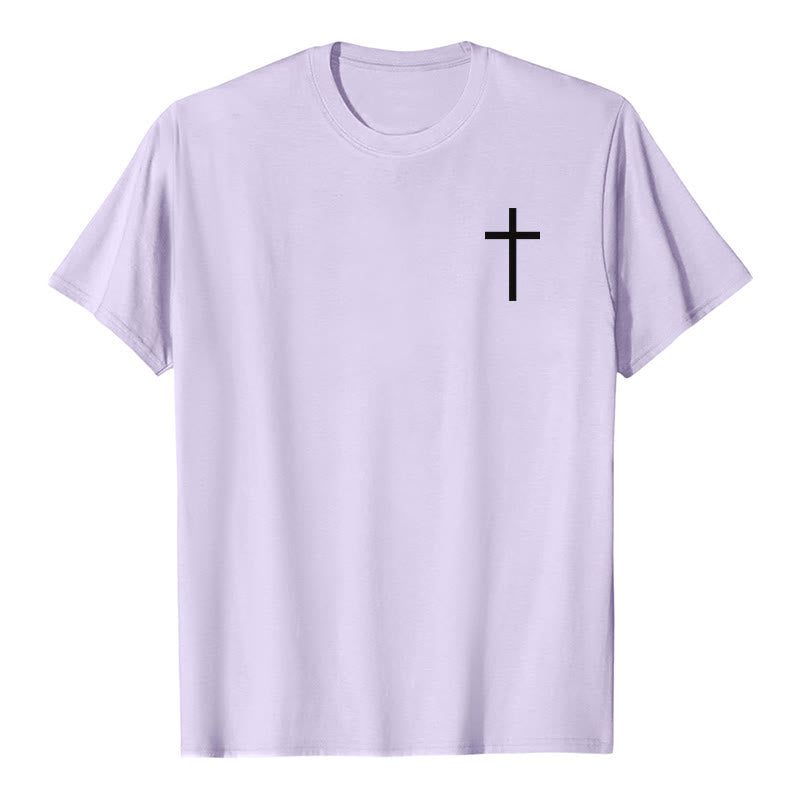 Christianartworkshop No Weapon Formed Against Me Shall Prosper Isaiah 54:17 Front Cross Back Scripture Premium Short Sleeve T-Shirt - image 13