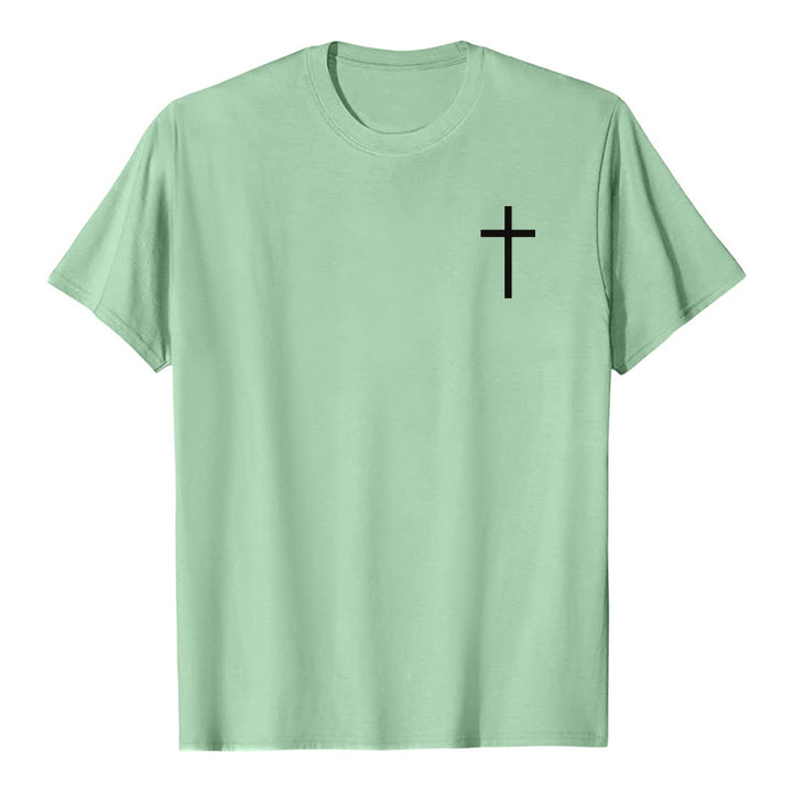 Christianartworkshop As Iron Sharpens Iron Proverbs 27:17 Front Chest Cross Back Scripture Premium Short Sleeve T-Shirt - image 16