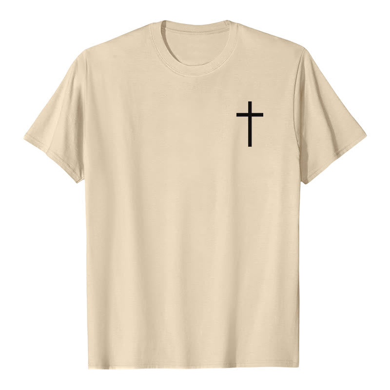 Christianartworkshop As Iron Sharpens Iron Proverbs 27:17 Front Chest Cross Back Scripture Premium Short Sleeve T-Shirt - image 25