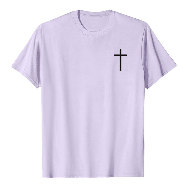 Christianartworkshop John 3:16 For God So Loved The World Front Chest Cross Back Scripture Premium Short Sleeve T-Shirt - image 13