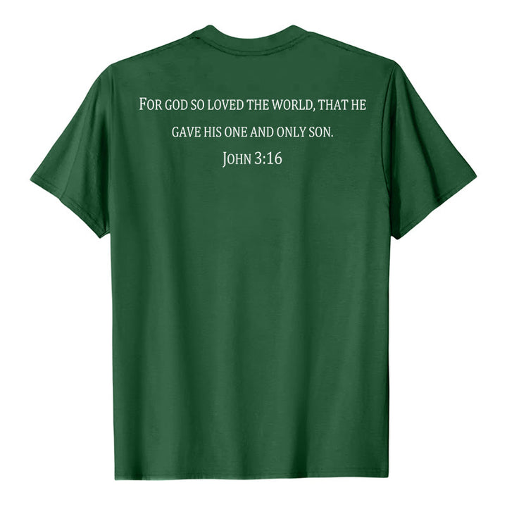 Christianartworkshop John 3:16 For God So Loved The World Front Chest Cross Back Scripture Premium Short Sleeve T-Shirt - image 20