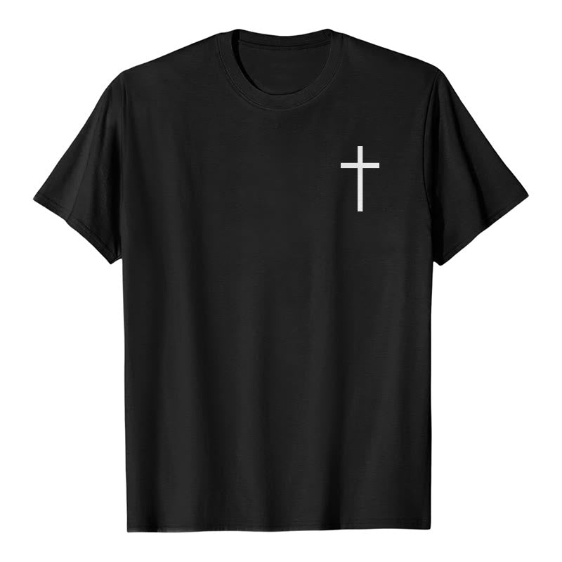 Christianartworkshop Classic Strength Promise Scripture Front & Back Printed Christian Premium Short Sleeve T-Shirt - image 1