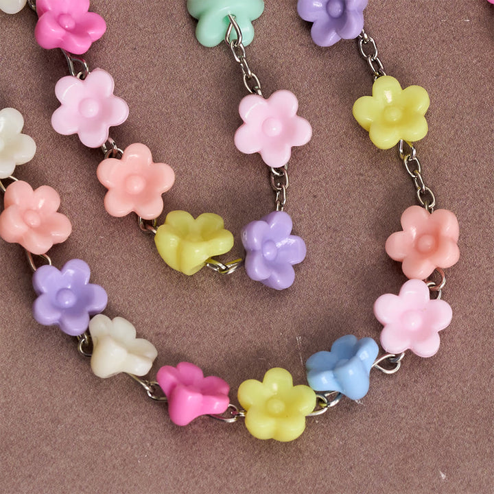 Christianartworkshop Solid Five-Petal Flower Shaped Bead Devotional Rosary with Embossed Our Lady Medal & Detailed Antique Crucifix - image 3