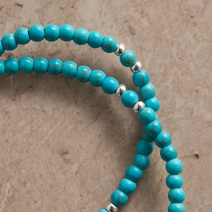 Christianartworkshop Fresh Turquoise Rosary Bracelet: Double Strand with Magnetic Clasp - image 6